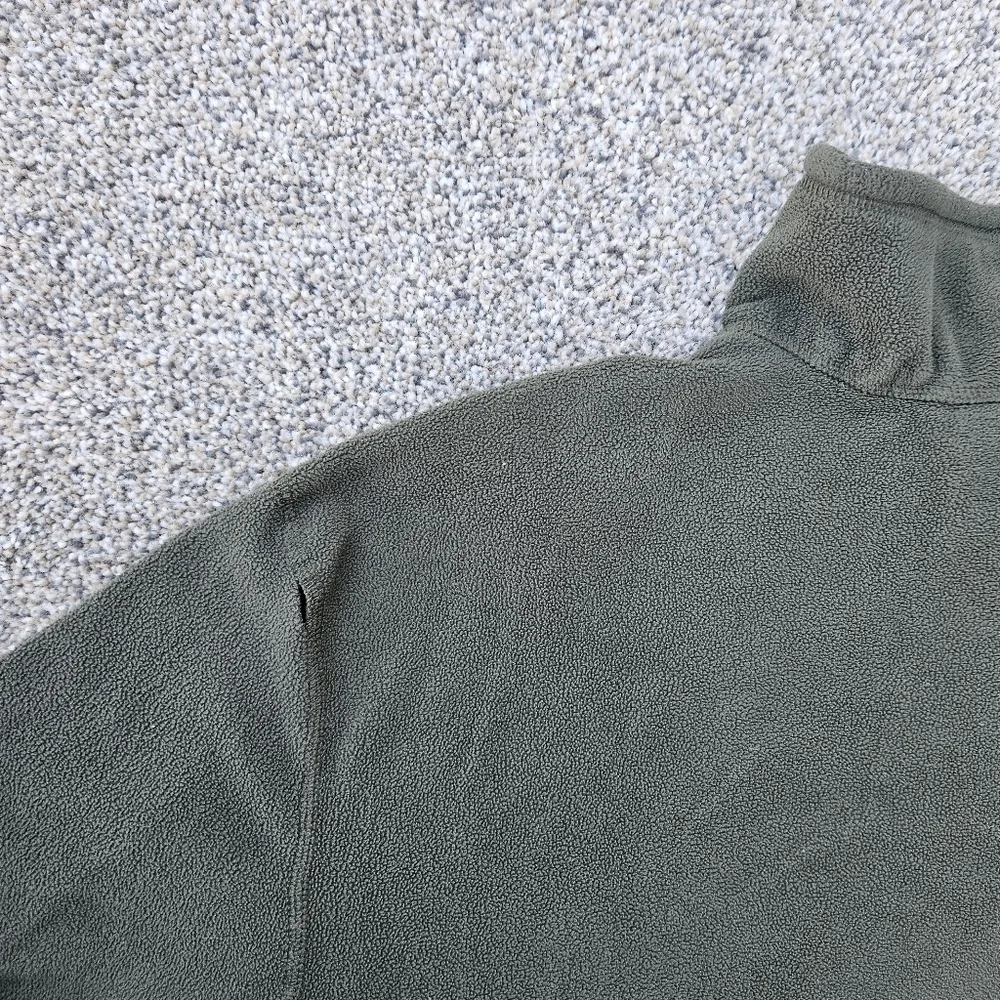 The North Face Fleece Jacket Mens Size Medium Hunter Green Half Zip Pullover